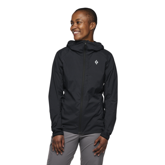 Black Diamond Women's Alpine Start Hoody Ultralight Softshell Jacket, Black