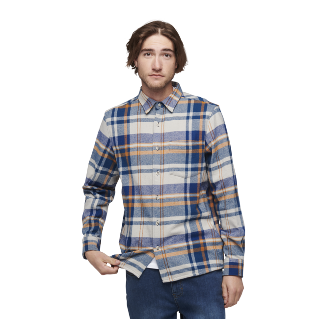 Black Diamond Project Flannel Men's Shirt, Pewter-Indigo Plaid