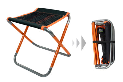 BasicNature Compact Folding Chair, Black/Orange