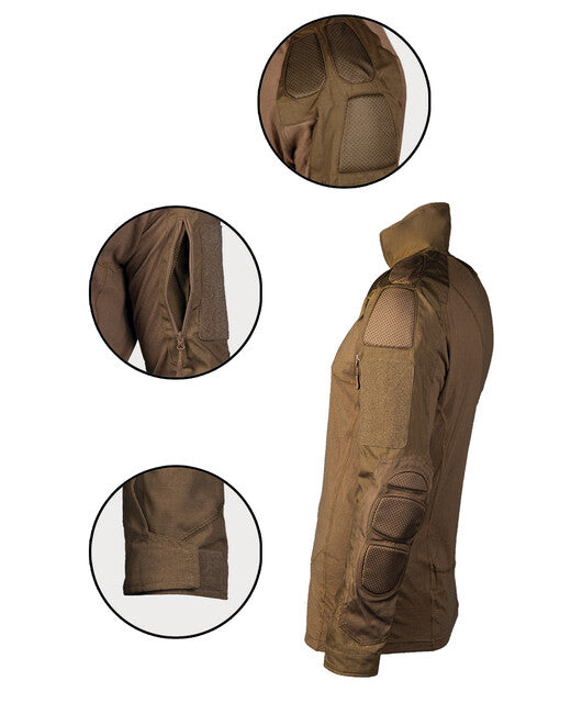 Mil-Tec Chimera Tactical Long Sleeve Shirt, Dark Coyote