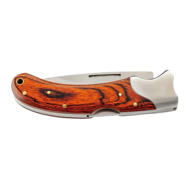 Herbertz Folding Knife 8cm, Pakka Wood with Stainless Steel Fittings