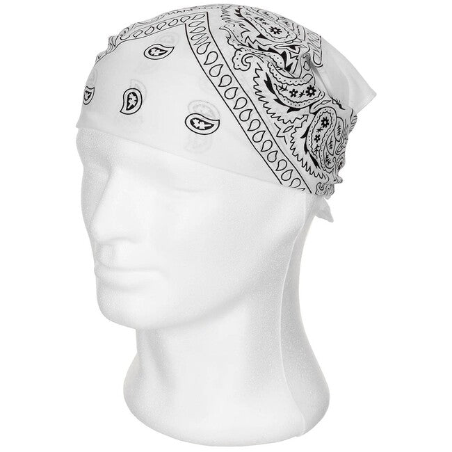 MFH Shemagh 55 x 55 cm, Black and White, Cotton