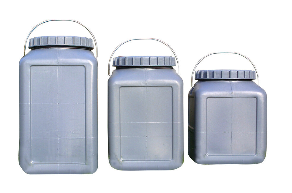 BasicNature Wide Mouth Container, Grey, 20L, Square