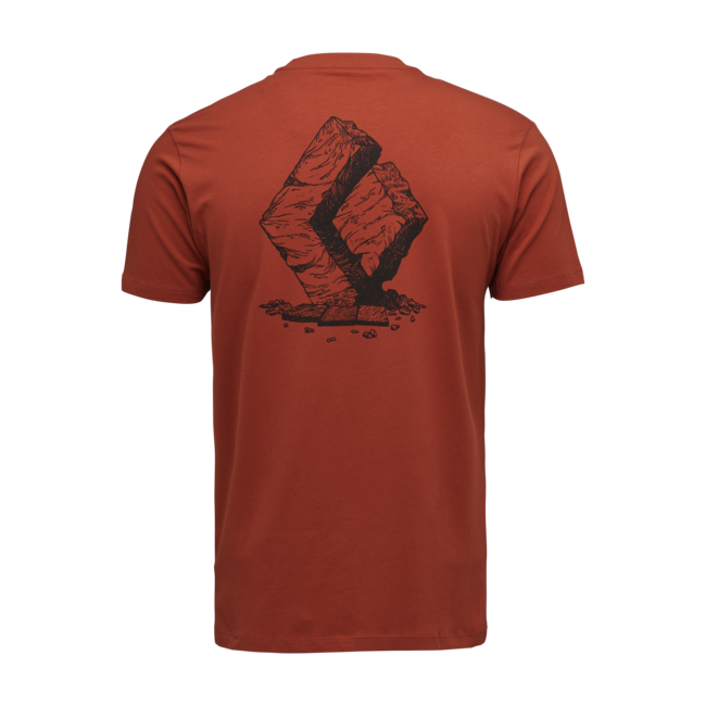 Black Diamond Boulder Men's Short Sleeve Shirt, Burnt Sienna