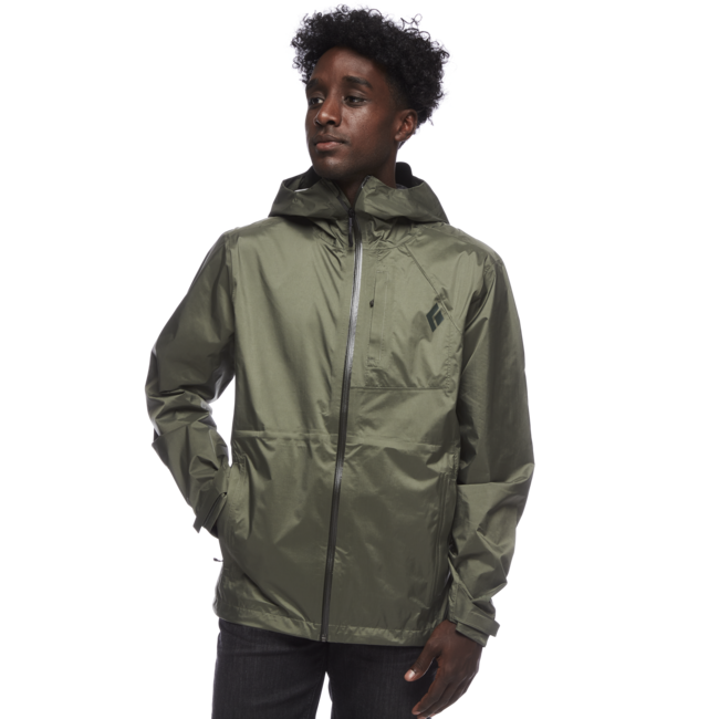 Black Diamond Treeline Rain Shell Women's Men's Jacket, Tundra