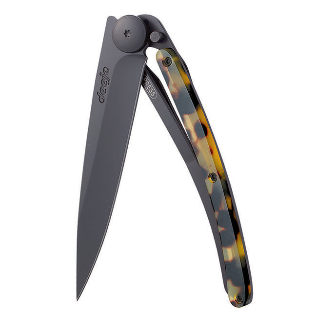 Deejo Turtle Folding Knife, Turtle Shell Blank