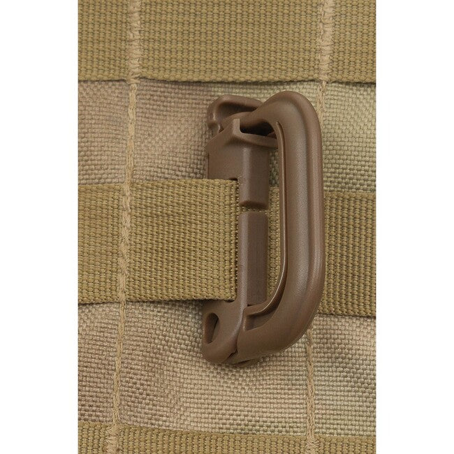 MFH Plastic Carabiner MOLLE, Coyote Tan, 2 pieces
