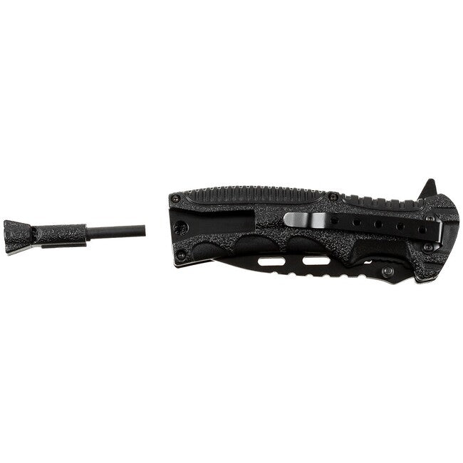 Fox Outdoor Jack Folding Knife with Lighter, Black Rope
