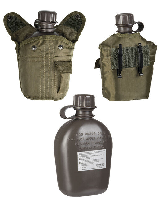 Mil-Tec Fľaša poľná US IMPORT 1l s obalom olivový