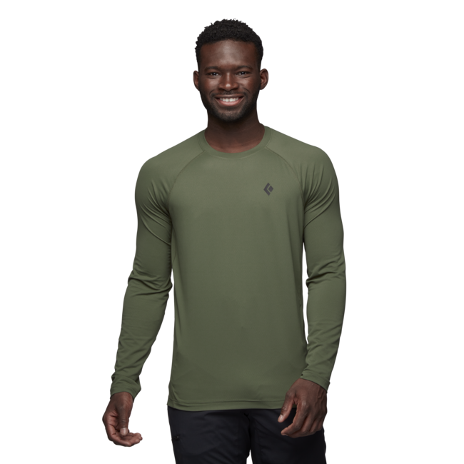 Black Diamond Alpenglow Crew Men's Long Sleeve T-shirt, Tundra