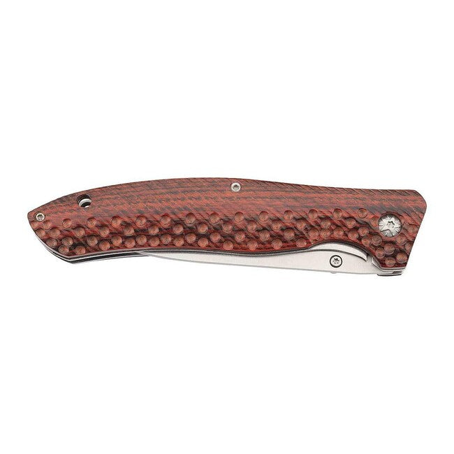 Herbertz Single-Hand Pocket Knife 9cm, Milled Pakka Wood