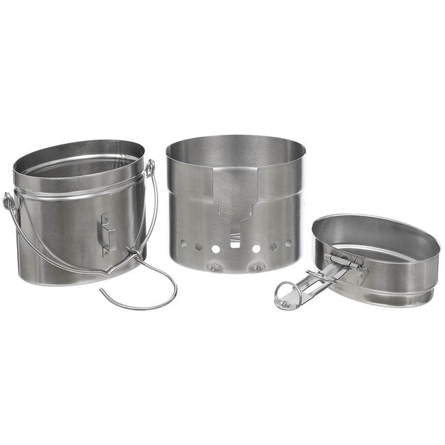 MFH 3-Piece SE Mess Kit, M40, Stainless Steel