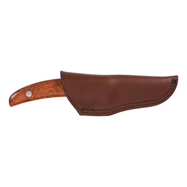 Herbertz 150 Jahre Gürtelmesser výročný pevný nôž 7cm, hnedá, drevo, kožené puzdro