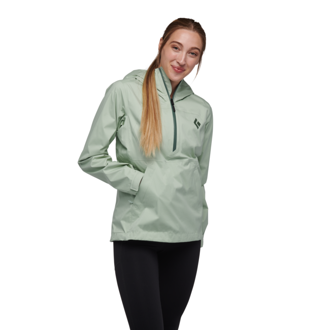 Black Diamond Women's Stormline Stretch Anorak, Foam Green