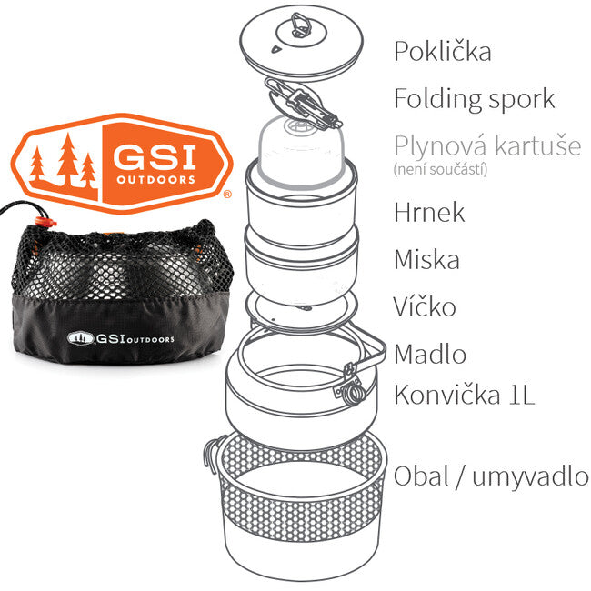 GSI Outdoors Glacier Ketalist Cooking Set 1L
