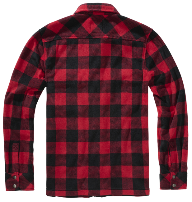 Brandit Jeff Fleece Shirt, Red/Black