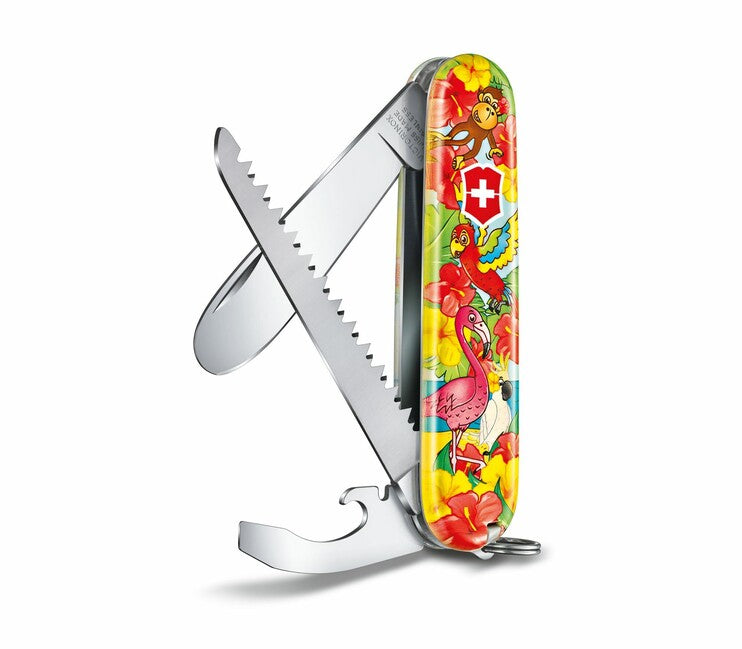 Victorinox My First Animal Edition Multi-Function Knife for Kids, Parrot Design, 9 Functions