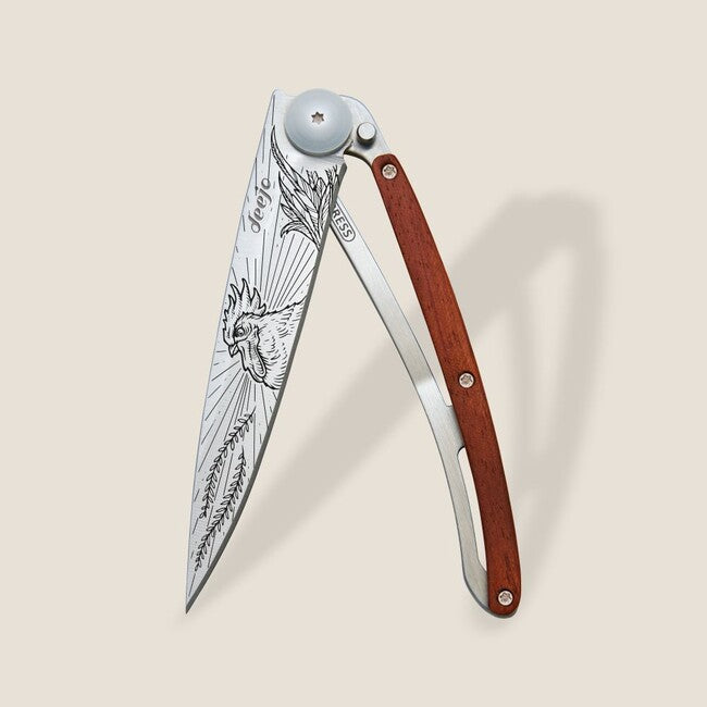 Deejo Tattoo Cock-a-doodle-doo Folding Knife