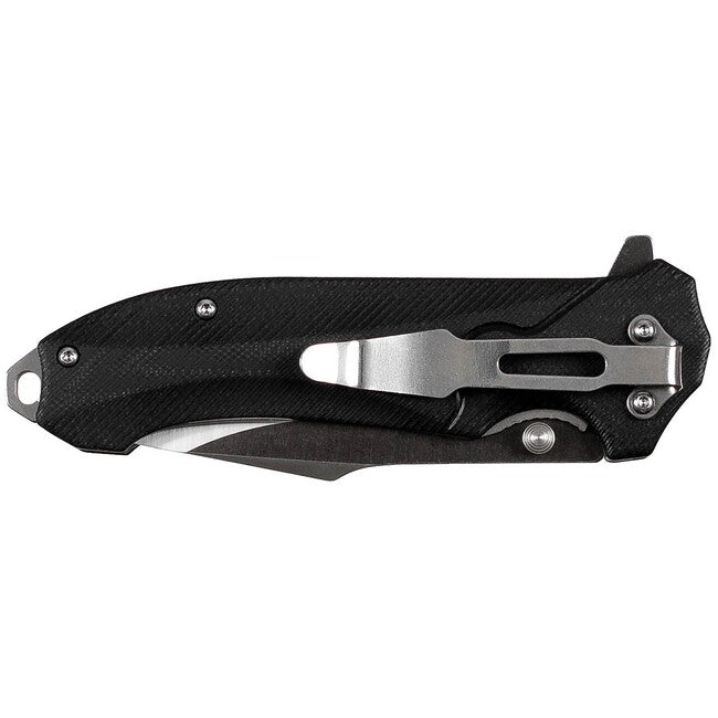Fox Outdoor Jack Single-Hand Knife, Black, G10 Handle