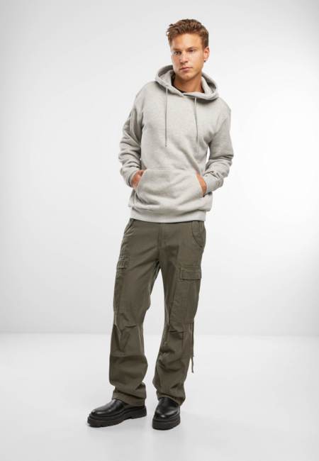 Brandit Tom Sweathoody Men's Hoodie, Grey Melange