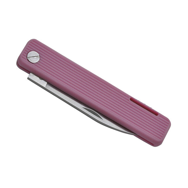 Baladeo ECO354 Papagayo Pocket Knife, 7.5 cm Blade, 420 Steel, Pink TPE Handle