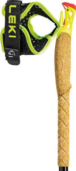 LEKI Ultratrail FX.One Trail Running Poles, Bright Red-Black-Neon Yellow