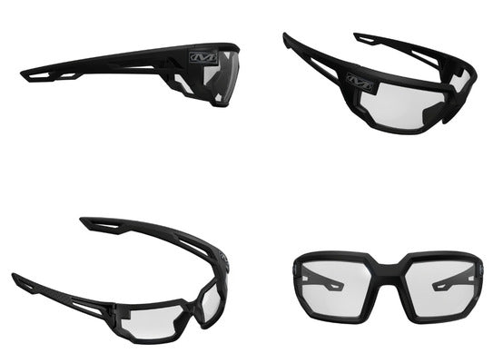 Mechanix Type X Tactical Glasses, Black Frame, Clear Lens
