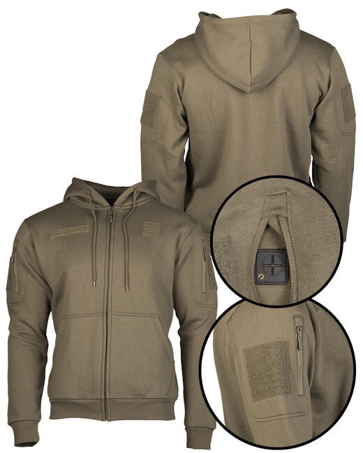 Mil-Tec Tactical Fleece Hoodie, Ranger Green