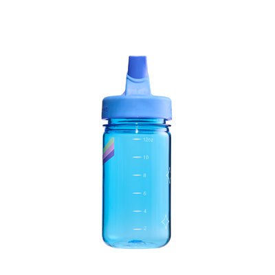 Nalgene Grip-n-Gulp Sustain Water Bottle 0.35L with Cap, Blue, Musical Hippo