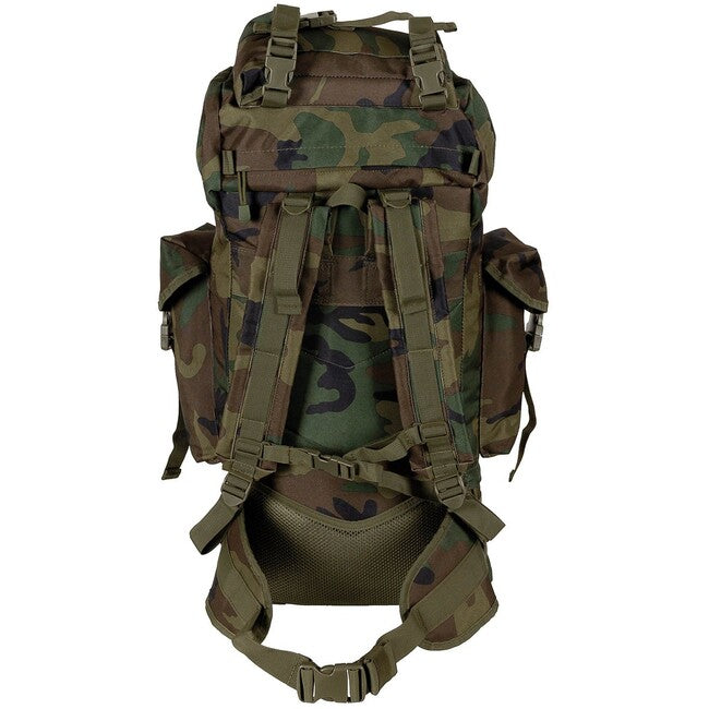 MFH MOLLE Backpack 65L, Aluminum Frame, Woodland