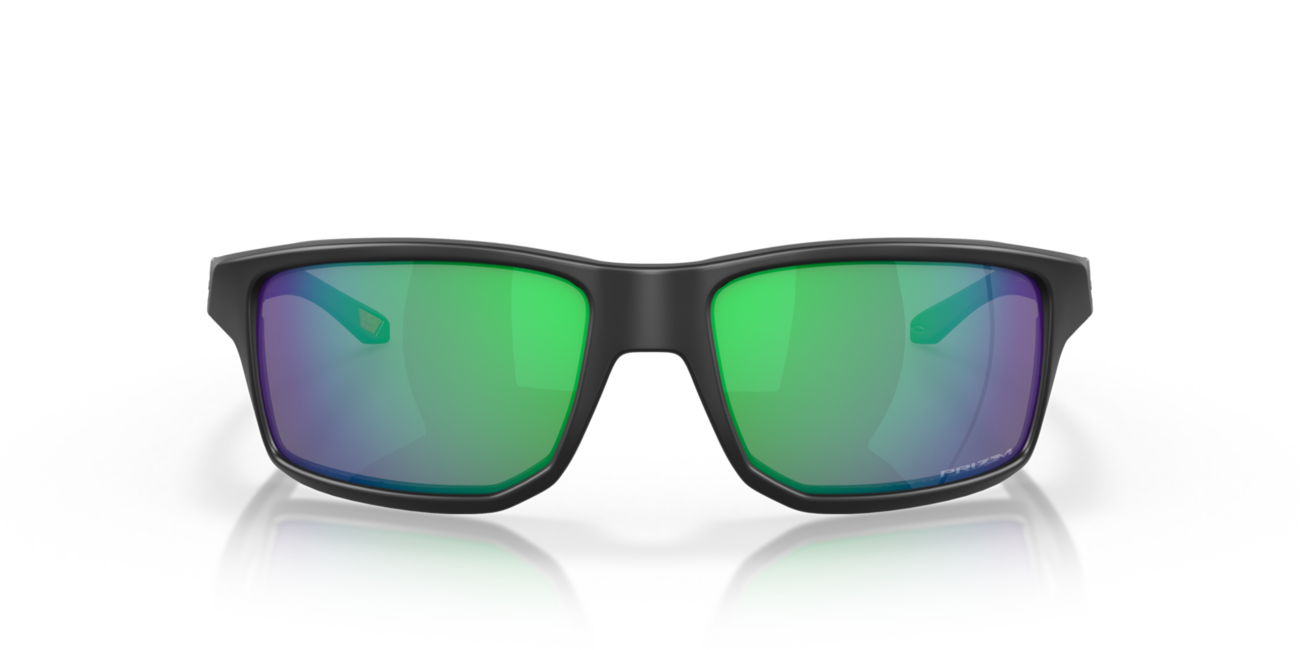 Oakley GIBSTON Sunglasses, Matte Black Frame, Prizm Jade Lenses, 61