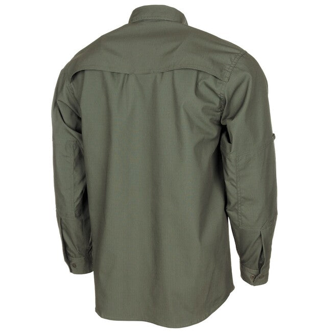 MFH Professional Attack Long Sleeve T-Shirt, Teflon Coated, OD Green