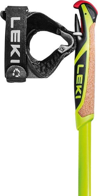 LEKI CC 450 Running Ski Poles, Neon Yellow/Black-White