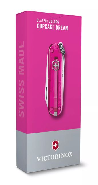 Victorinox Classic SD Pocket Knife, Transparent Pink