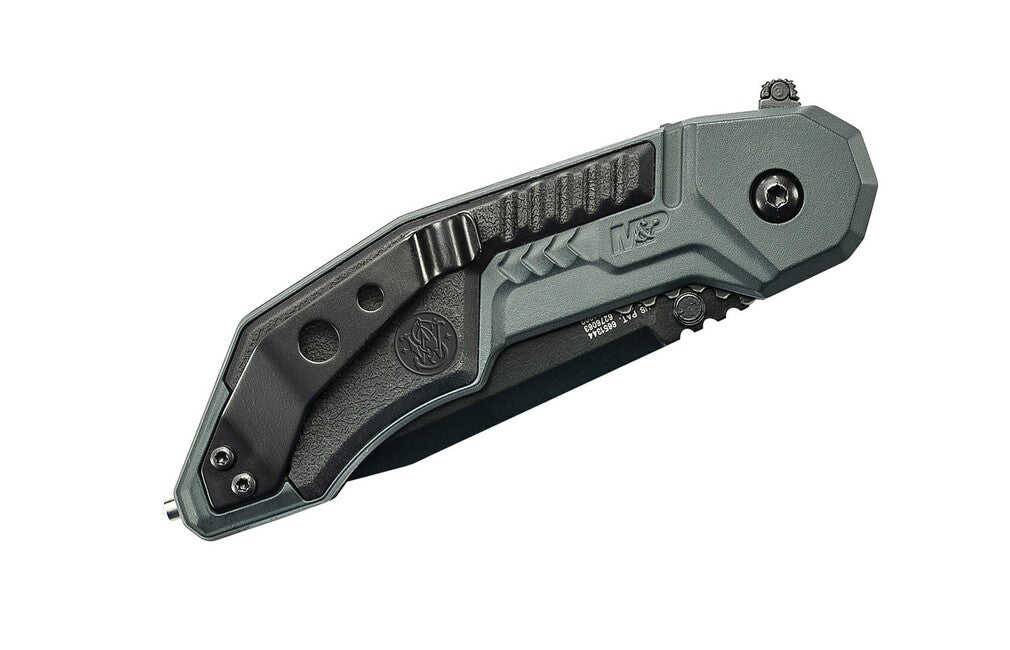 S&W M&P M.A.G.I.C. Pocket Knife 7.6cm, Grey Aluminum Rubber