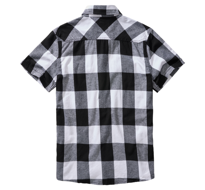 Brandit Check Shirt Short Sleeve, White/Black