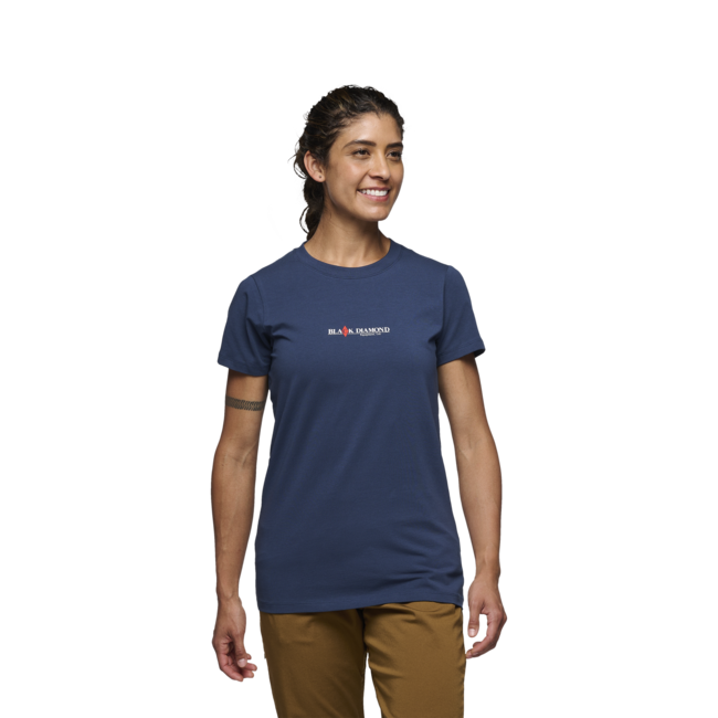 Black Diamond Women's Heritage Wordmark T-Shirt, Indigo