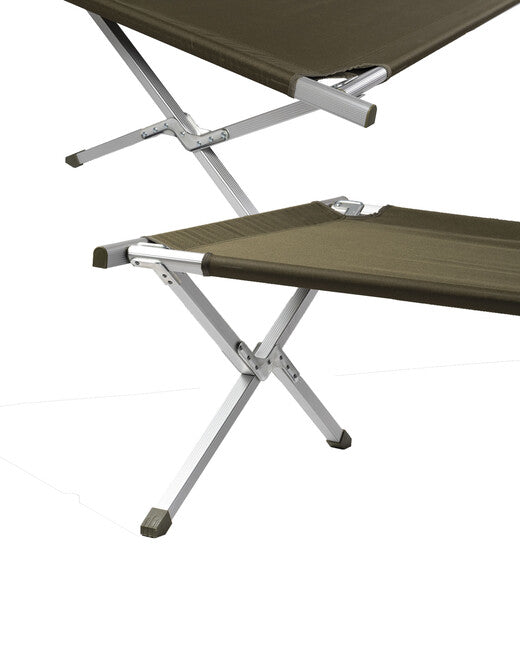 Mil-Tec Folding Aluminum Cot with Bag, 210x70 cm, Olive