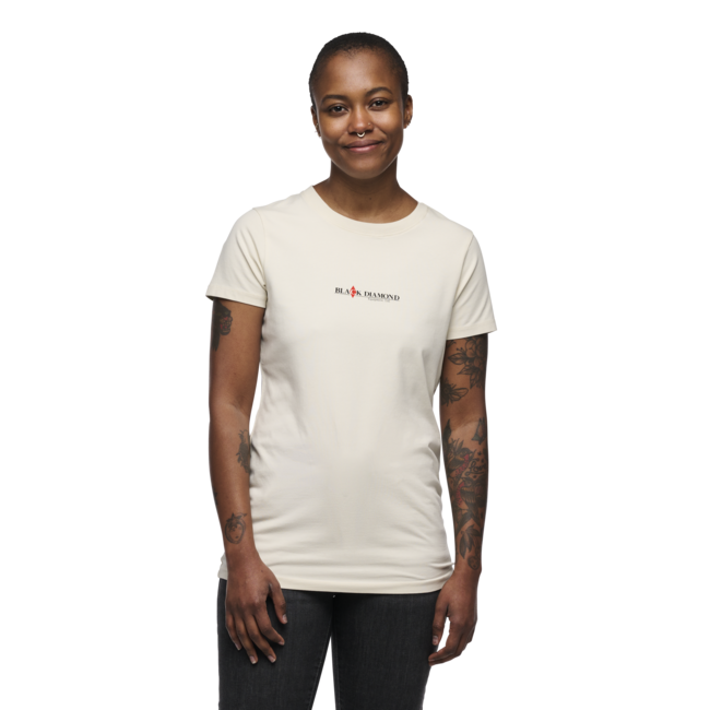 Black Diamond Women's Heritage Wordmark T-Shirt, Off White