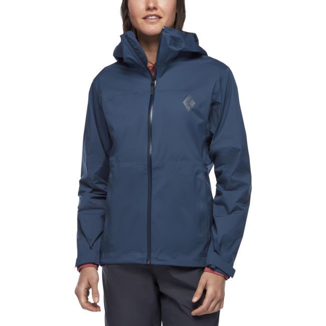 Black Diamond Women's Stormline Stretch Rain Shell, Ink Blue