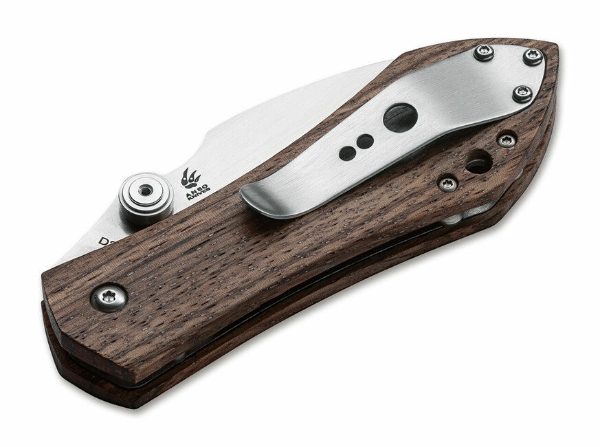 BÖKER Anso 67 Pro Folding Knife 8.7 cm, Zebrawood, Nylon Sheath