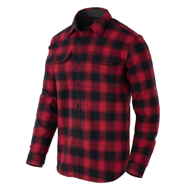 Helikon-Tex GreyMan Shirt, Coral Crimson Checkered