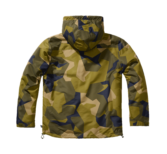 Brandit Frontzip Windbreaker Jacket, Swedish Camo