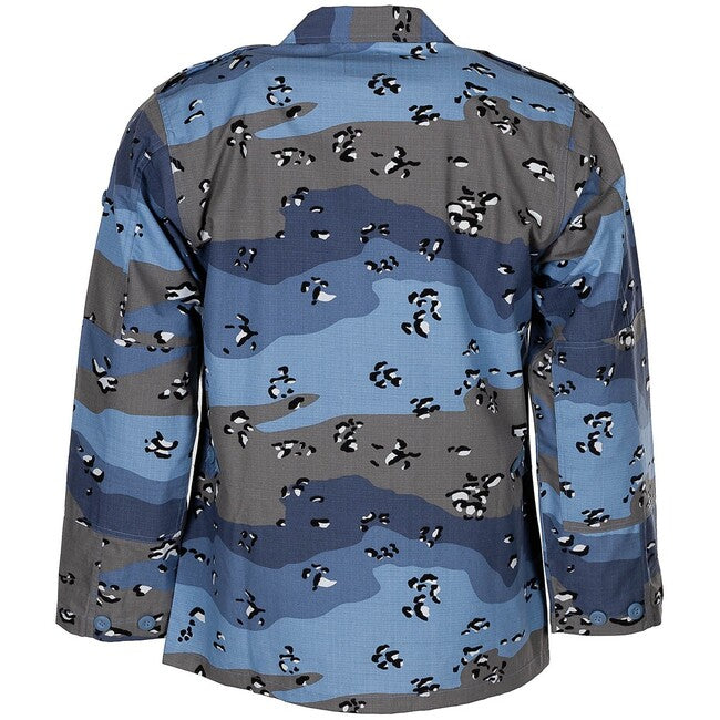 MFH BDU American Field Jacket Rip-Stop, Chocolate Chip Blue Camo