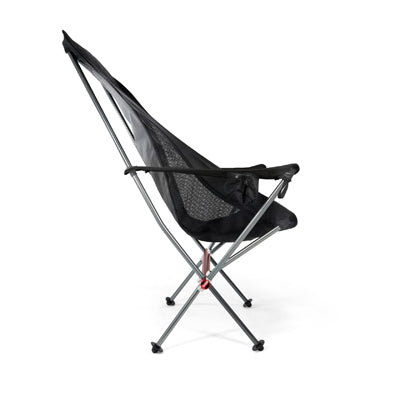 BasicNature Ultralight Relax Camping Chair, Black