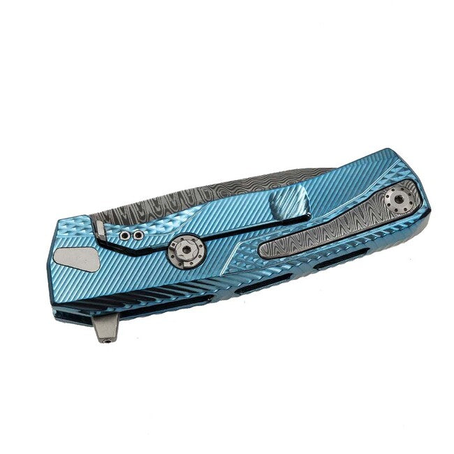 Lionsteel ROK DD BL Luxury Folding Knife with Solid Titanium Handle