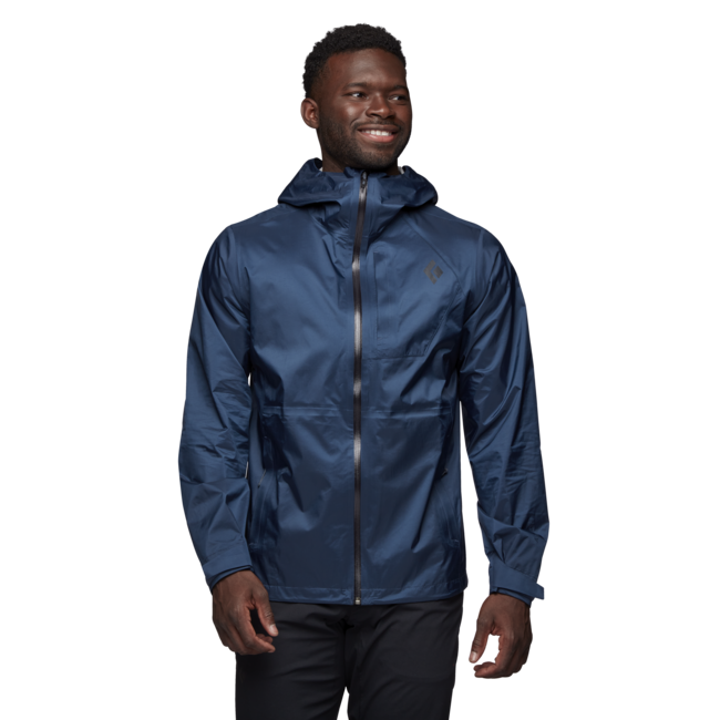 Black Diamond Treeline Rain Shell Women's Men's Jacket, Indigo