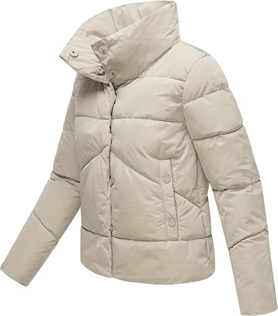 Marikoo Women's Short Winter Jacket Jalliaa, Pebble Grey