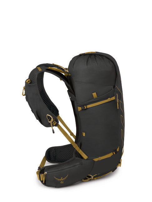 OSPREY turistický batoh TALON VELOCITY 30, dark charcoal/tumbleweed yellw