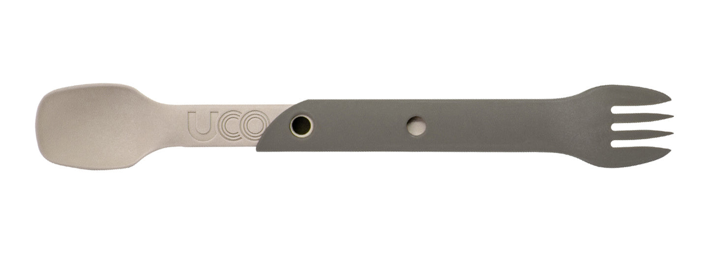 UCO Switch Utensil Set with Attachment Loop and Spork Holder, Sand